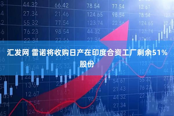 汇发网 雷诺将收购日产在印度合资工厂剩余51%股份